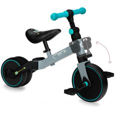Дитячий біговел-велосипед MoMi LORIS 4 в 1 grey-turquoise